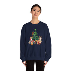 Merry Woofmas Christmas Tree Crewneck Sweatshirt
