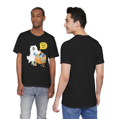 "Ohwoooo happy day!"  Happy Dog with treat delivery T‑Shirt — Pet Gift