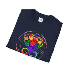 Autism Awareness, Pride Infinity Hands T-Shirt — Rainbow Neurodiversity Support Tee