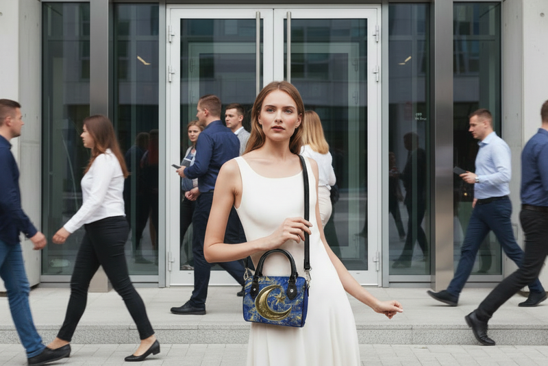 Moon Beam Womens Leather Mini Small Boston Bag Satchel Handbag