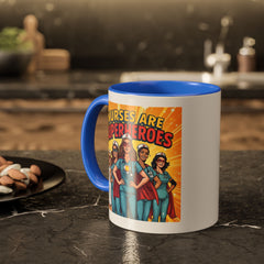 Nurses Are Superheroes Coffee Mug — Colorful 11oz/15oz Gift for Nurses