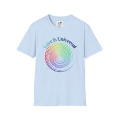 Love Is Universal T-Shirt — Rainbow Spiral Pride Tee