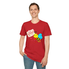 Valentine Bee T-Shirt — "Be My Valentine?" Cute Bee Hearts Tee