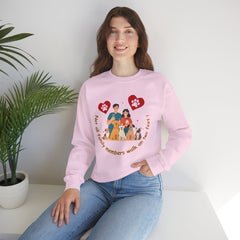 “Not All Family Members Walk on Two Feet” Pet-Loving Graphic Crewneck Sweatshirt