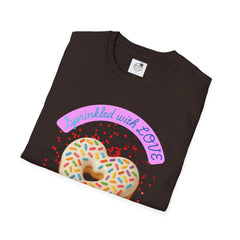 Sprinkled With Love Heart Donut Graphic Tee