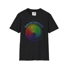 Love Is Universal T-Shirt — Rainbow Spiral Pride Tee