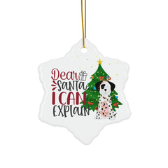 Pet lover Holiday Ceramic Ornament, 2 Shapes