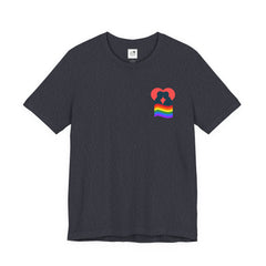 Pride Heart Pocket Tee — Rainbow LGBTQ+ Short Sleeve T-Shirt