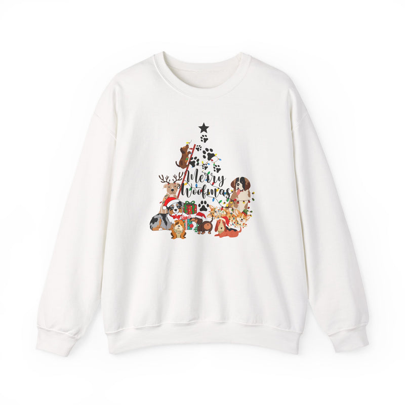 Merry Woofmas Christmas Tree Crewneck Sweatshirt