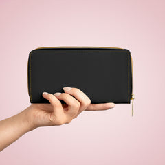 Mom Script Zip Wallet — Floral Typography Chic Wallet