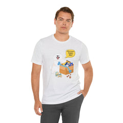 "Ohwoooo happy day!"  Happy Dog with treat delivery T‑Shirt — Pet Gift