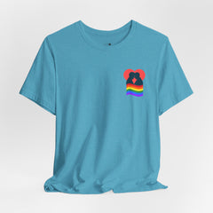 Pride Heart Pocket Tee — Rainbow LGBTQ+ Short Sleeve T-Shirt