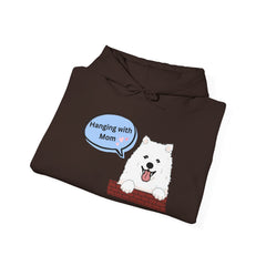 "Hanging with Mom" Cute Dog Graphic Pullover Hoodie
