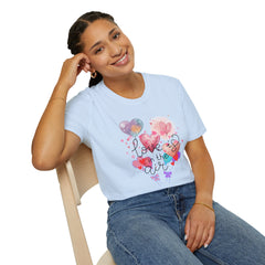 Love Is in the Air T-Shirt — Watercolor Heart Balloons Valentine Tee
