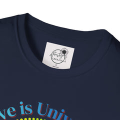 Love Is Universal T-Shirt — Rainbow Spiral Pride Tee