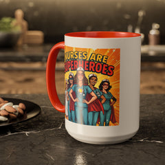 Nurses Are Superheroes Coffee Mug — Colorful 11oz/15oz Gift for Nurses