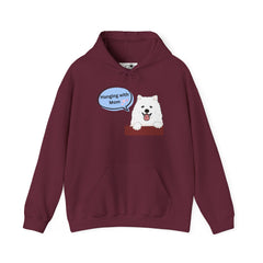 "Hanging with Mom" Cute Dog Graphic Pullover Hoodie