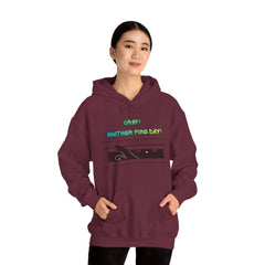 "Another Fine Day?" Cat Peeking Graphic Pullover Hoodie
