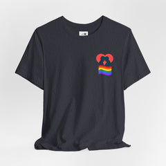 Pride Heart Pocket Tee — Rainbow LGBTQ+ Short Sleeve T-Shirt