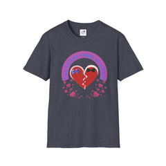 Two Halves Make Us Whole Broken Heart T-Shirt — Cute Split-Heart Couple Tee