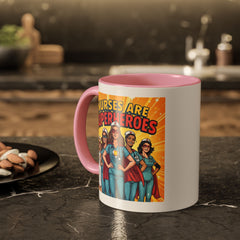 Nurses Are Superheroes Coffee Mug — Colorful 11oz/15oz Gift for Nurses