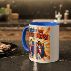 Nurses Are Superheroes Coffee Mug M/F — Colorful 11oz/15oz Gift