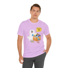 "Ohwoooo happy day!"  Happy Dog with treat delivery T‑Shirt — Pet Gift