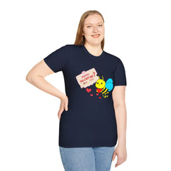Valentine Bee T-Shirt — "Be My Valentine?" Cute Bee Hearts Tee