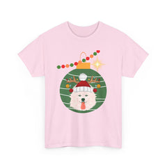 Christmas Samoyed Unisex Heavy Cotton Tee Customizable