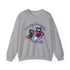 Cute Kittens with Yarn Coming Unraveled Cat Crewneck Sweatshirt