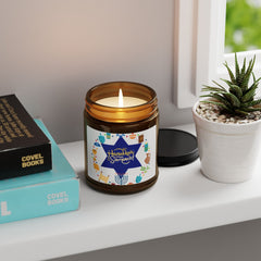 Hanukkah Star Soy Candle — Amber Jar Scented Candle (Multi Size)