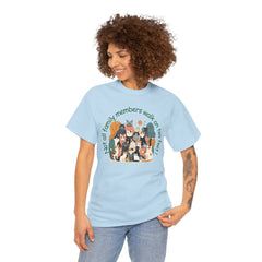 "Not All Family Members Walk on Two Feet" Cute Cat Family Graphic Tee