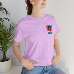 Pride Heart Pocket Tee — Rainbow LGBTQ+ Short Sleeve T-Shirt