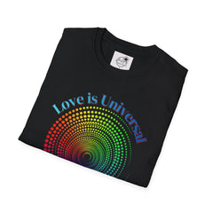 Love Is Universal T-Shirt — Rainbow Spiral Pride Tee