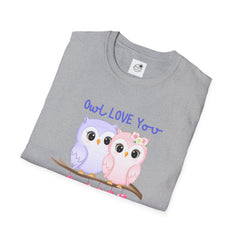 Cute ‘Owl Love You’ Pink & Purple Owls Valentine Tee Shirt