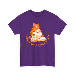 "I Want Some Jelly In My Belly"T-Shirt — Cute Cat Donut Design