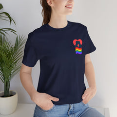 Pride Heart Pocket Tee — Rainbow LGBTQ+ Short Sleeve T-Shirt