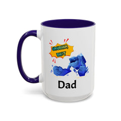Dad Coffee Mug — "Crushin' SH!t" Blue Rock Gamer Mug (11oz & 15oz)