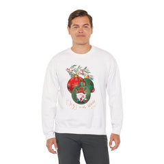 "Joy to the World" Holiday Knome Pullover Ornament Crewneck Sweatshirt