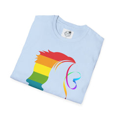 Pride Profile Silhouette T-Shirt — Rainbow LGBTQ+ Awareness Tee