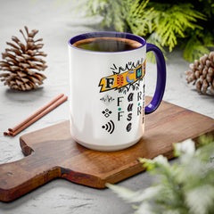Focus Funny Wordplay Mug — Colorful 11oz/15oz Ceramic Coffee Cup
