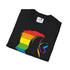 Pride Profile Silhouette T-Shirt — Rainbow LGBTQ+ Awareness Tee