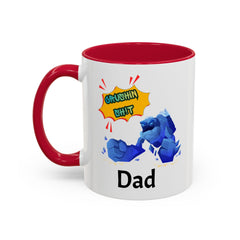 Dad Coffee Mug — "Crushin' SH!t" Blue Rock Gamer Mug (11oz & 15oz)