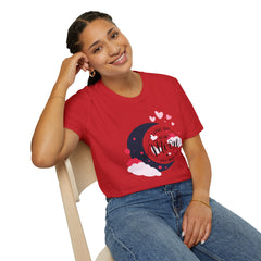 Love You to the Moon T-Shirt – Romantic Moon & Hearts Tee