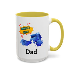 Dad Coffee Mug — "Crushin' SH!t" Blue Rock Gamer Mug (11oz & 15oz)