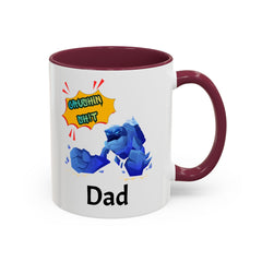 Dad Coffee Mug — "Crushin' SH!t" Blue Rock Gamer Mug (11oz & 15oz)
