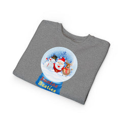 "Santa’s Besties" Snow Globe Holiday Toddler Sweatshirt