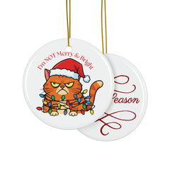 "I’m NOT Merry & Bright" Grumpy Cat Holiday Ornament