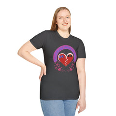 Two Halves Make Us Whole Broken Heart T-Shirt — Cute Split-Heart Couple Tee