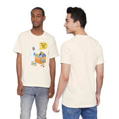 "Ohwoooo happy day!"  Happy Dog with treat delivery T‑Shirt — Pet Gift